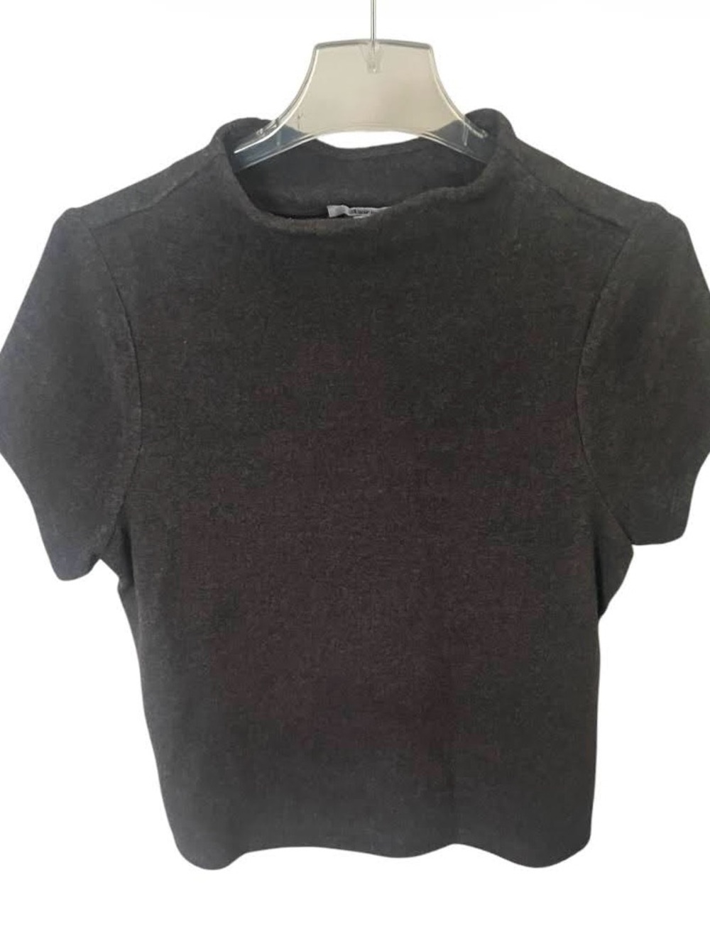 Bar III Short Sleeve Mock Neck Top